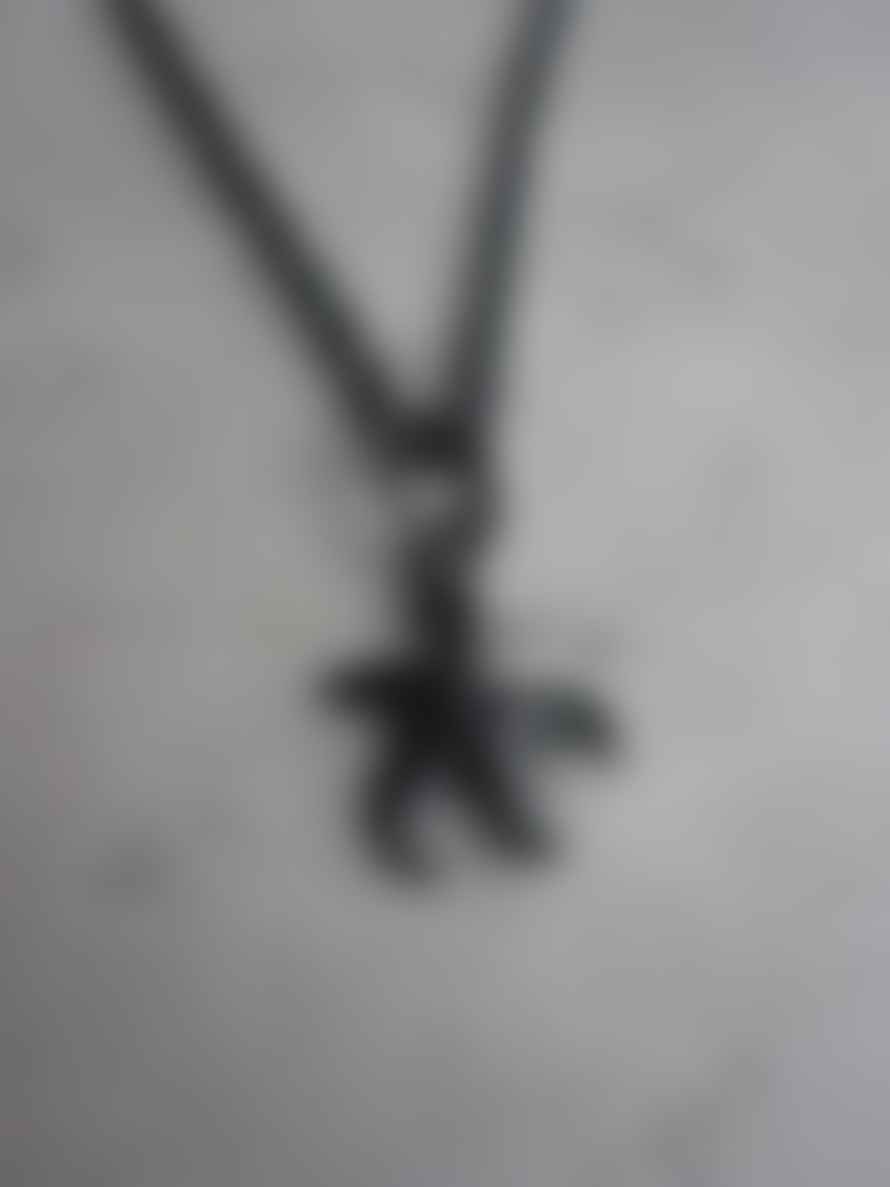 CollardManson Oxidised 925 Silver Starfish Necklace