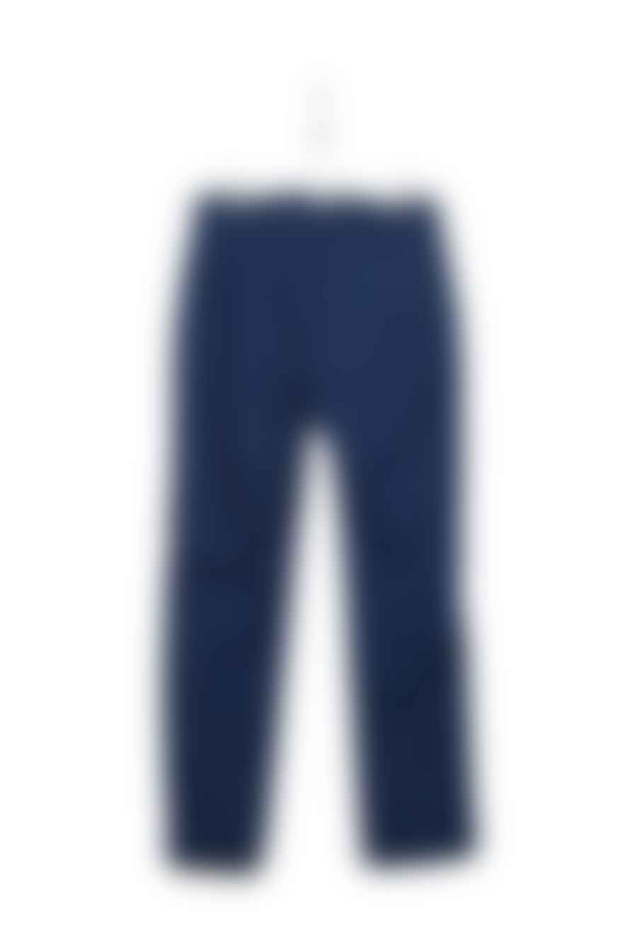 Frank Leder  Pleated Slim Trouser Baltic Blue Dyed