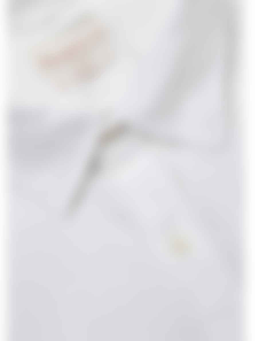 Knowledge Cotton Apparel  Larch LS Linen Shirt in Bright White