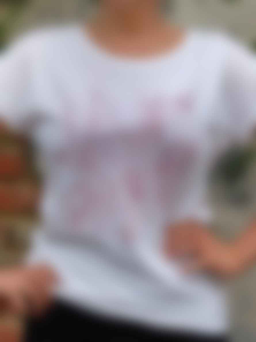 Loretta Cosima "Be Nice" T Shirt white / pink