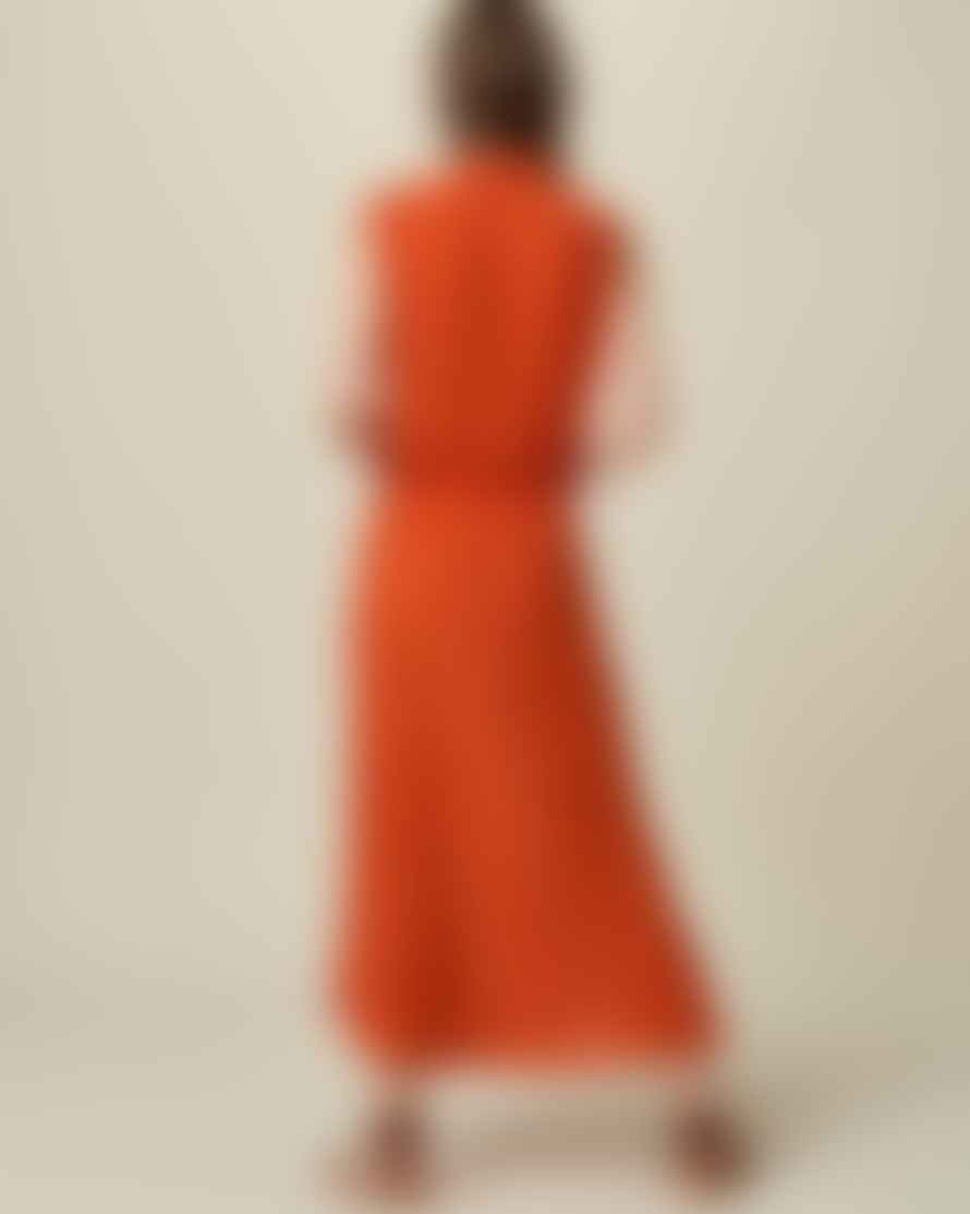 Sessun Mandarin Red Mira Dress