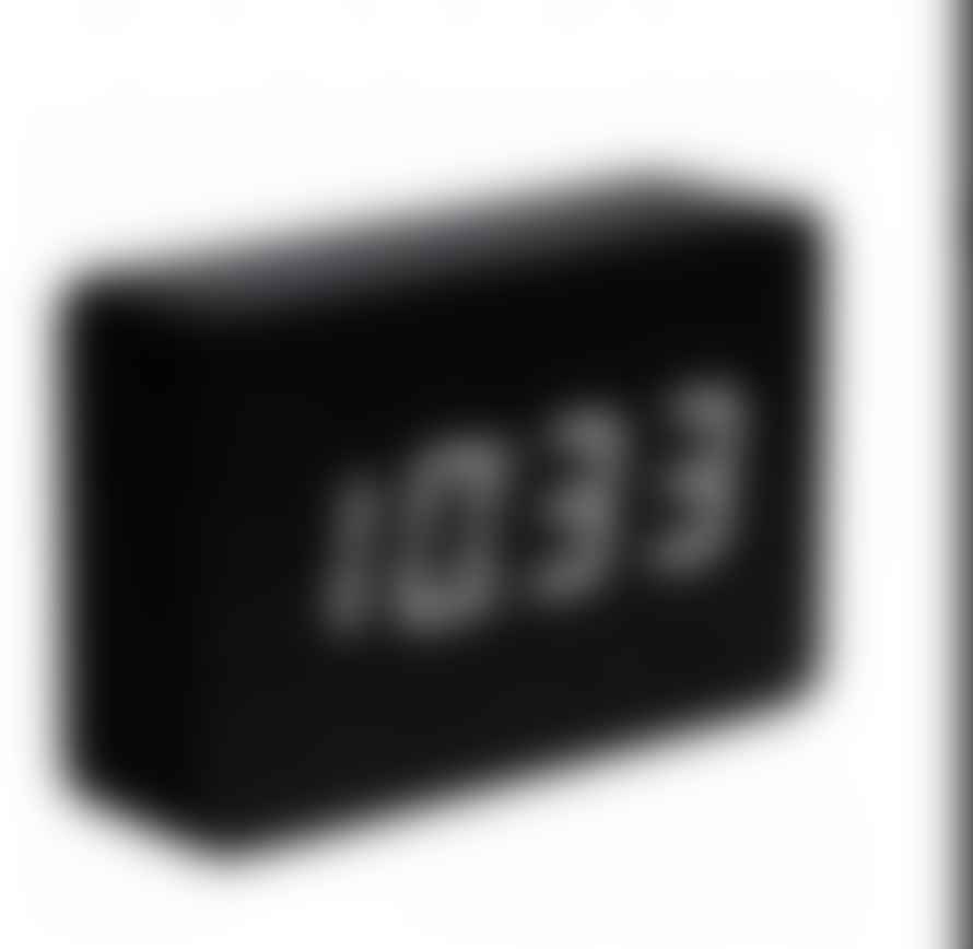 Kooks Unlimited White Led Ginko Brick Black Click Clock 