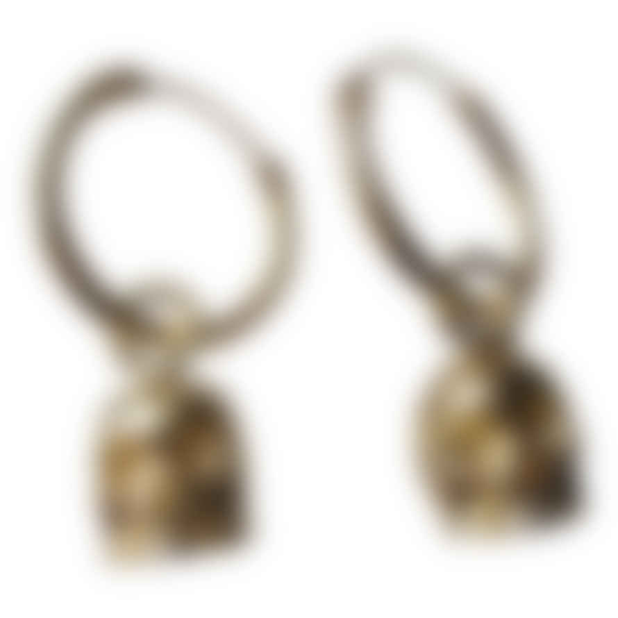 Window Dressing The Soul Gold Plated Silver Small Skull Hoop Earrings Gold