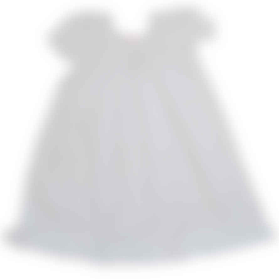 Powell Craft Girls White Cotton Puff Sleeve Nightdress 'Clementine'