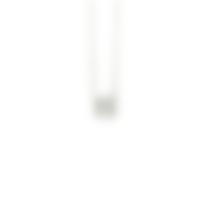 Lark London Brushed Silver White Marble Short Necklace