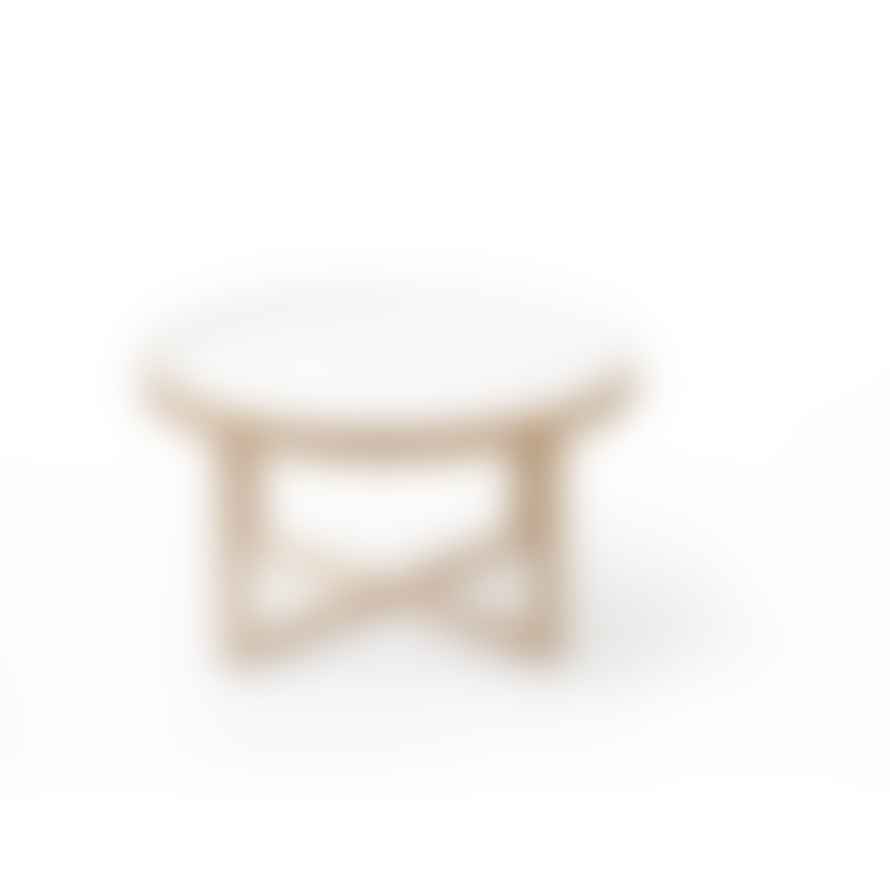 Wireworks White 66D Round Coffee Table