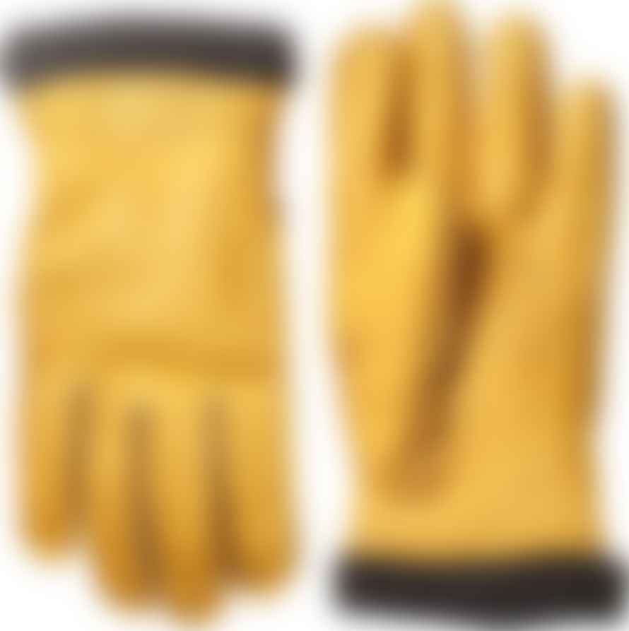 Hestra Natural Yellow Deerskin Primaloft Rib Gloves 