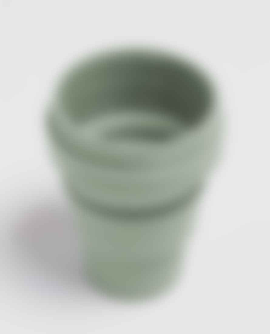 Stojo Sage Green Silicone Collapsible Coffee Cup