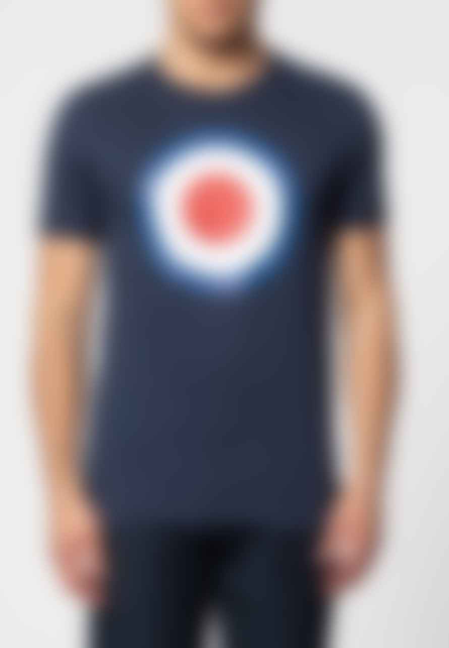 Merc London Ticket Navy Blue Target Design T Shirt