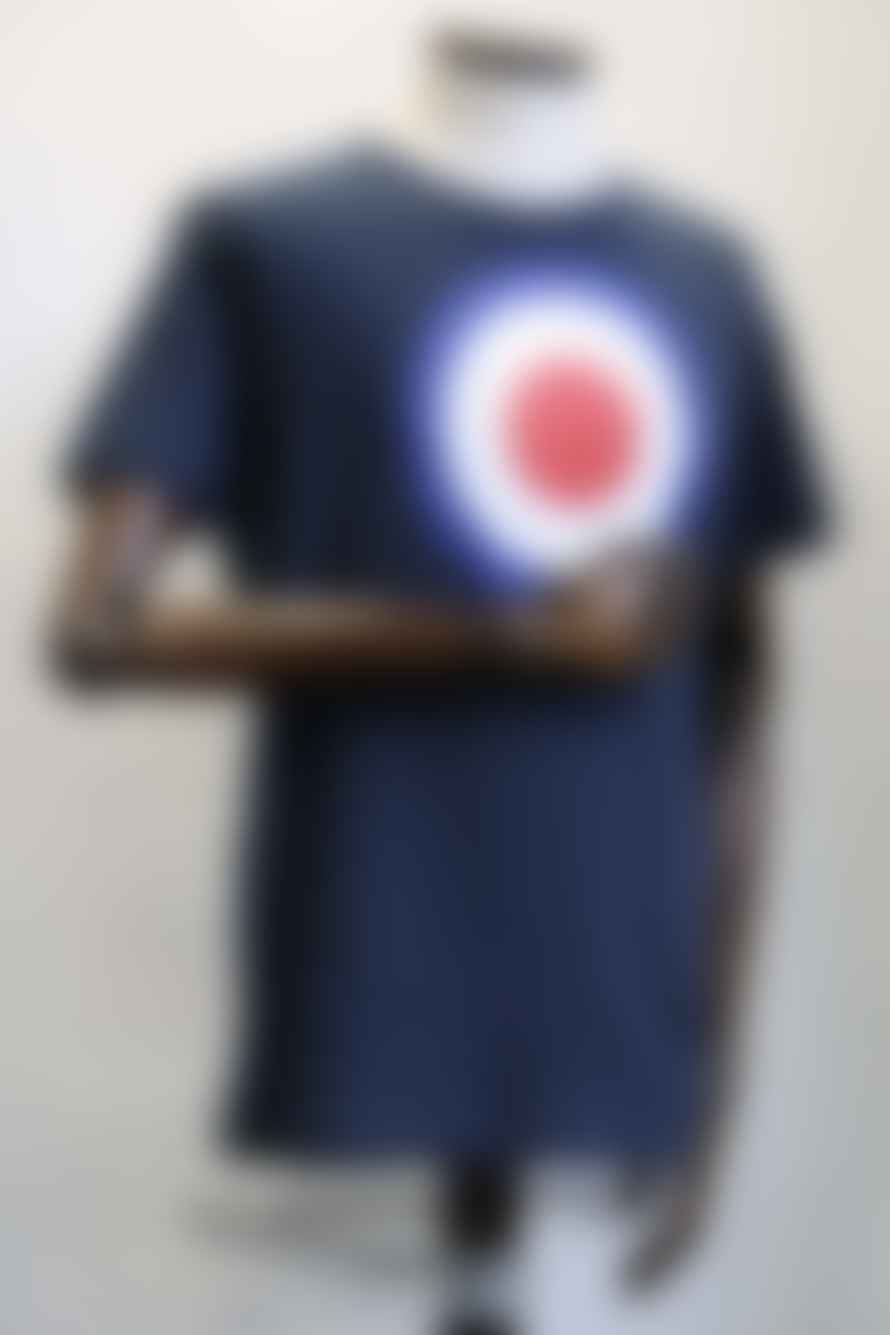 Merc London Ticket Navy Blue Target Design T Shirt