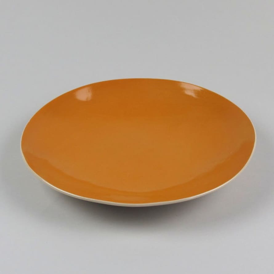 Brickett Davda Marigold Orange - Handmade Pasta Plate