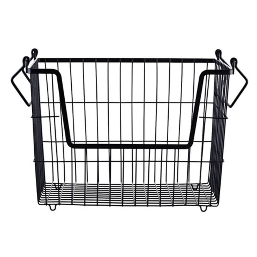 Metal Storage Basket  - Matt Black