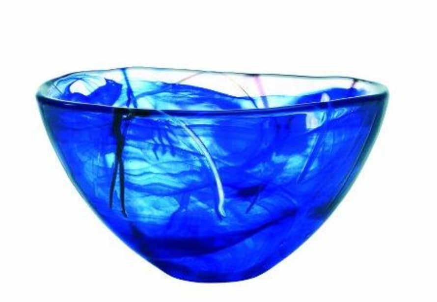 Kosta Boda  Contrast Bowl  Small Blue