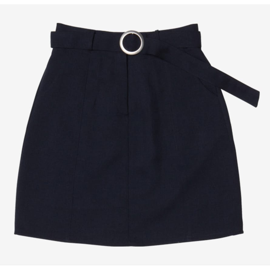 Among Buckle Belt Skirt Black