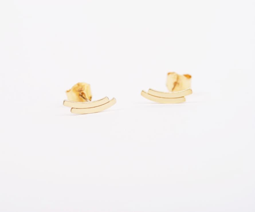 Jukserei Gold Wave Ear Studs