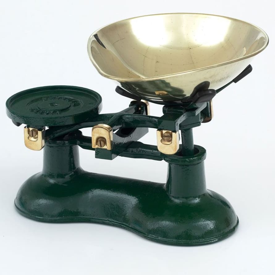 Victor Cast Iron Kitchen Scales in Green