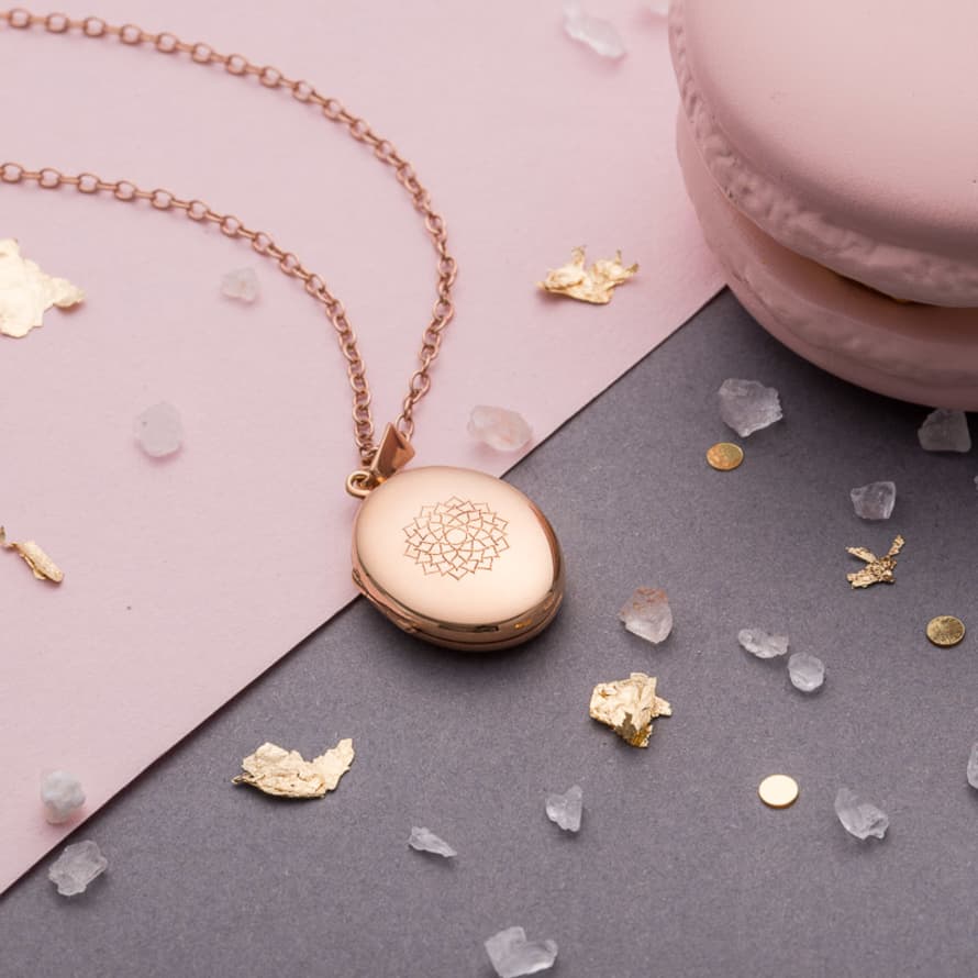 Posh Totty Designs Rose Gold Chakra Locket 