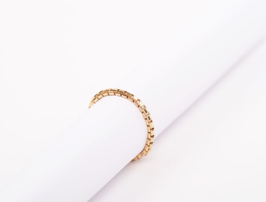 Jukserei Box Ring Gold Plated