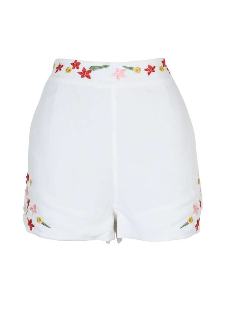 MinkPink Folk Embroidered Shorts