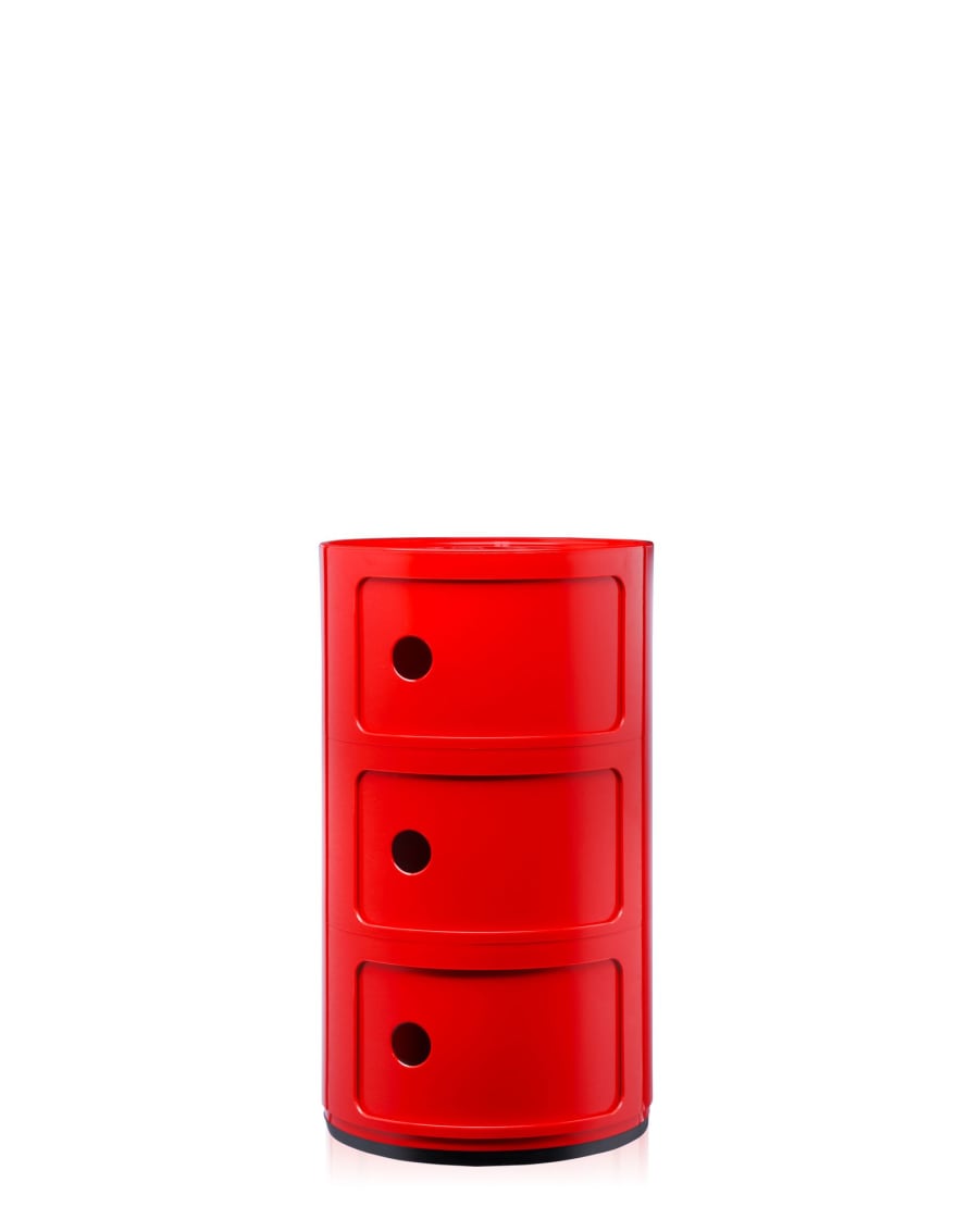 Kartell Red Three Door COMPONIBILI Cabinet