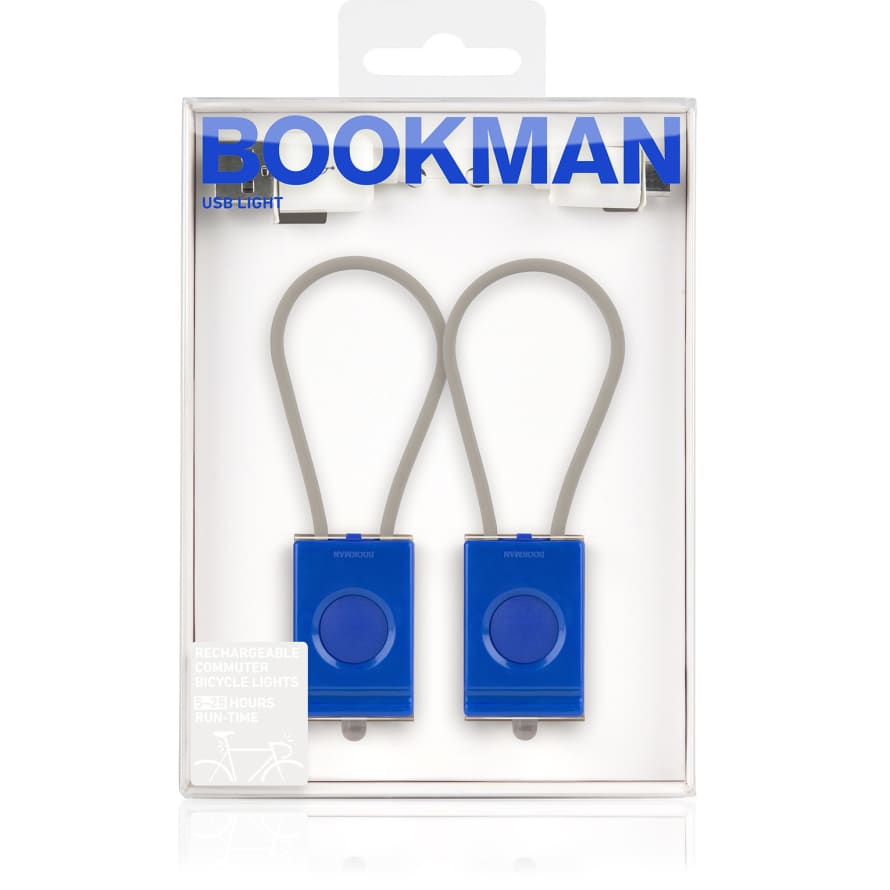 Bookman  Blue USB Bike Light, rechargeable 