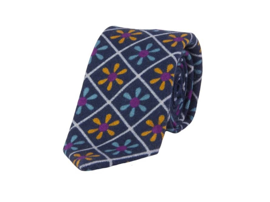 40 Colori Propeller Printed Wool And Silk Tie