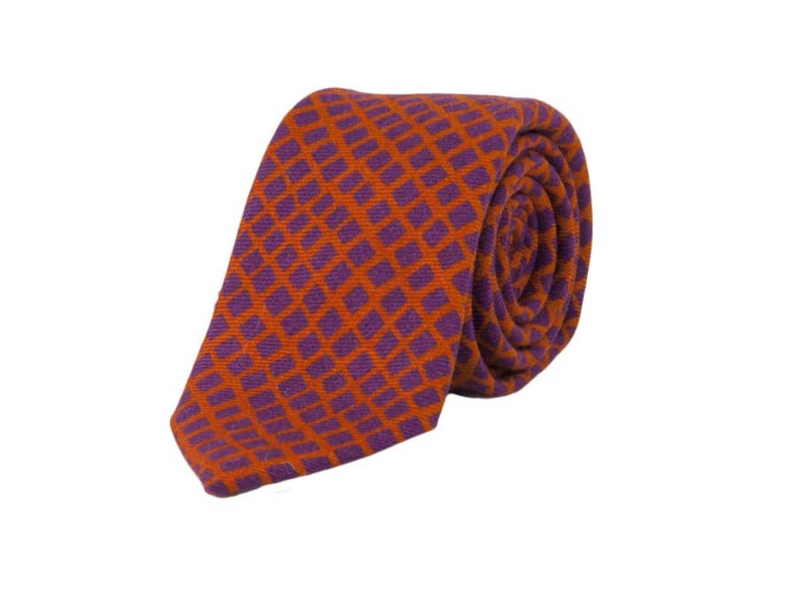 40 Colori Square Net Printed Wool Tie