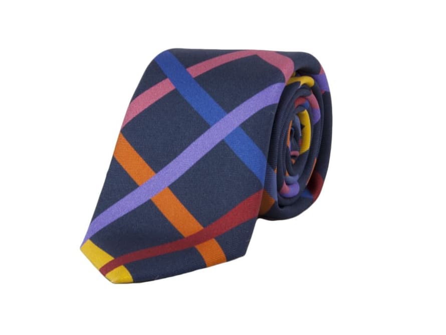 40 Colori Crisscross Printed Silk Tie