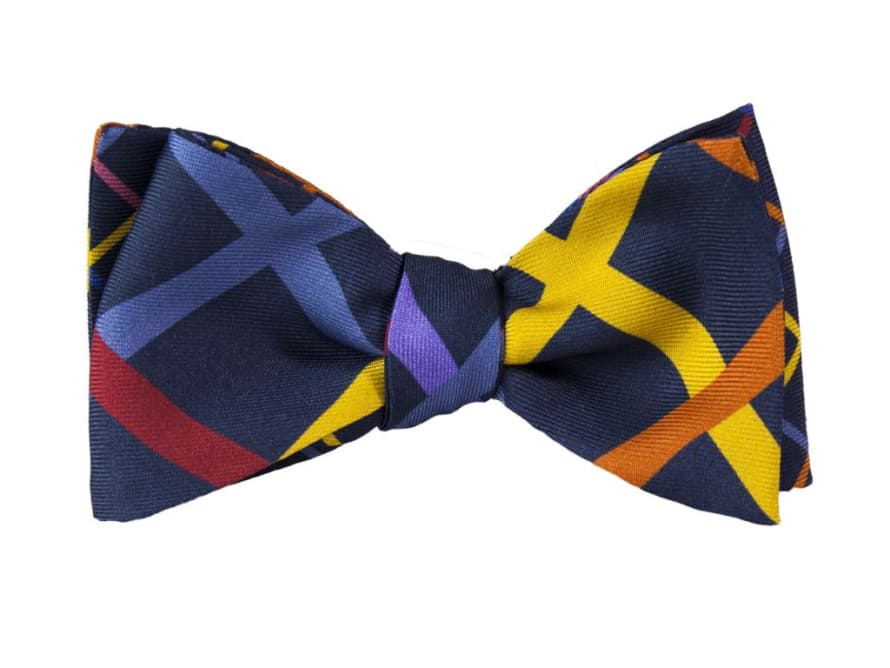 40 Colori Crisscross Printed Silk Butterfly Bow Tie