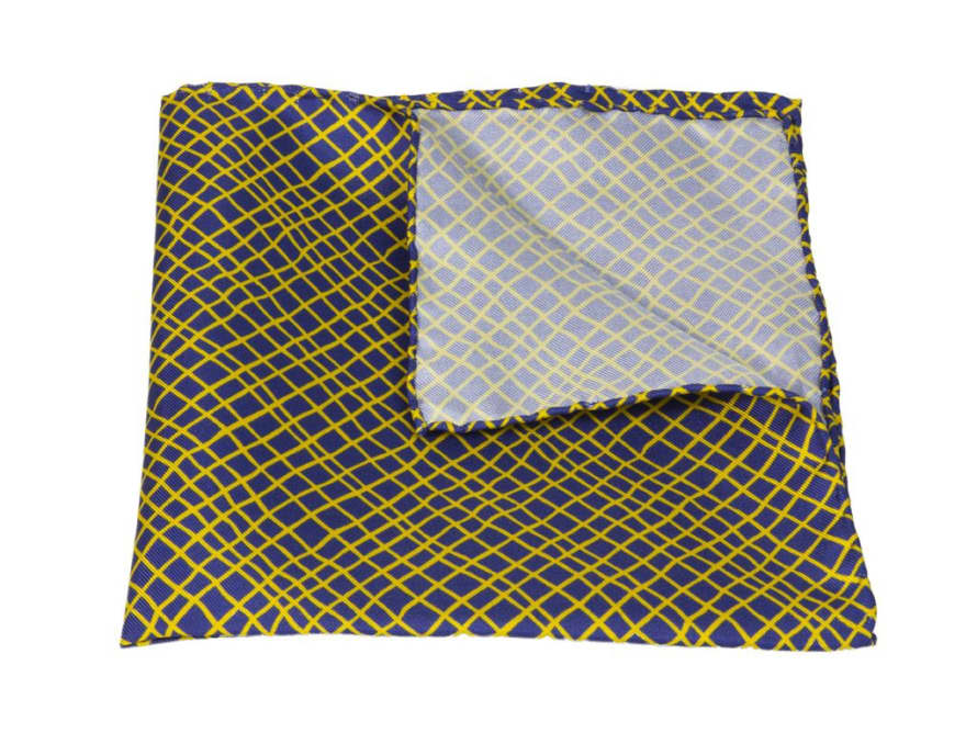 40 Colori Net Printed Silk Pocket Square