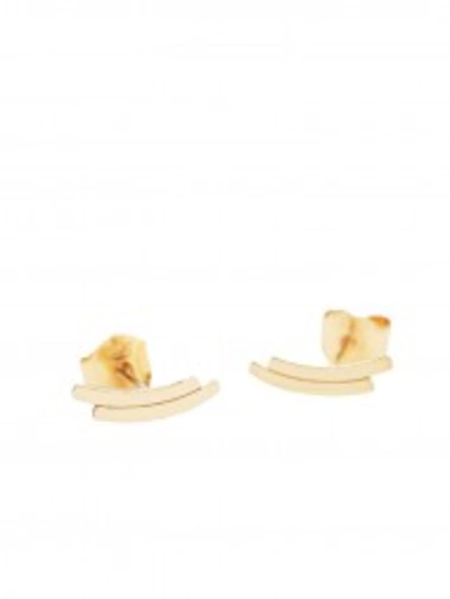 Jukserei Wave Ear Stud Gold