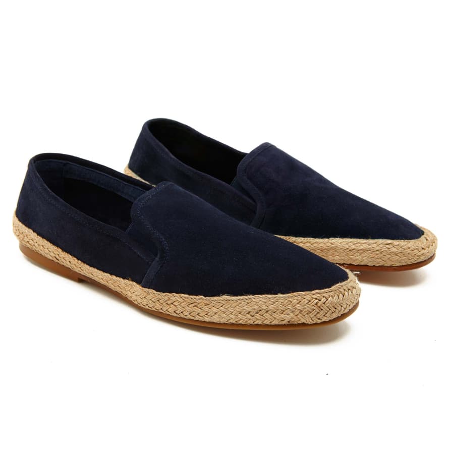 La Portegna  Navy Dani Suede Espadrilles