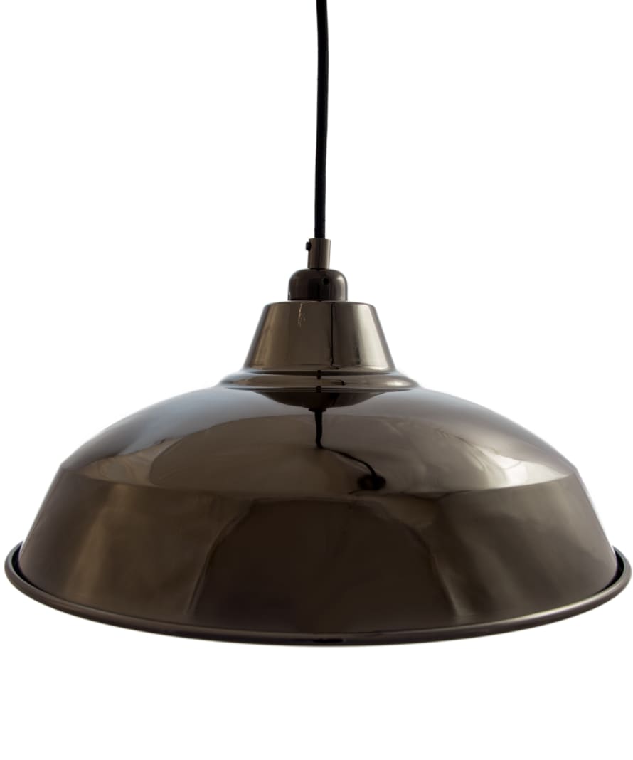 Cuemars Glossy Black Industrial Lamp Shade