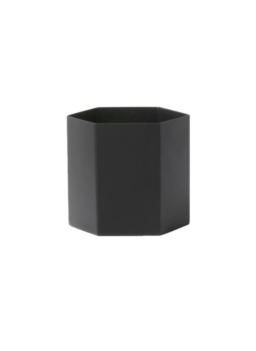 Ferm Living Large Black Hexagon Pot