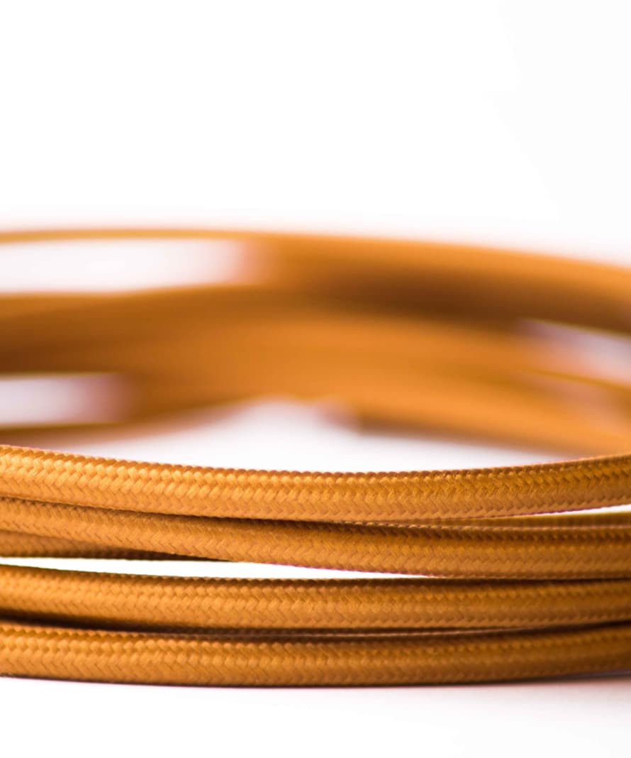 Cuemars  Caramel Brown Lighting Fabric Cable 