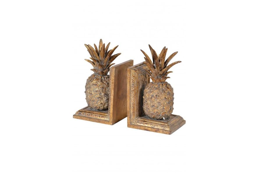 The Home Collection Golden Pineapple Bookends