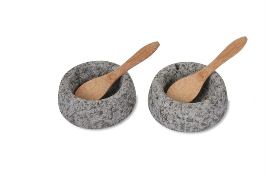 Garden Trading Set Of Two Granite Pot & Wooden Spoon