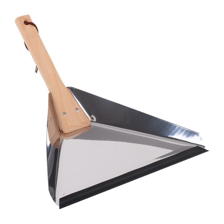 Redecker Oiled Beechwood and Stainless Steel Delta Shaped Dust Pan