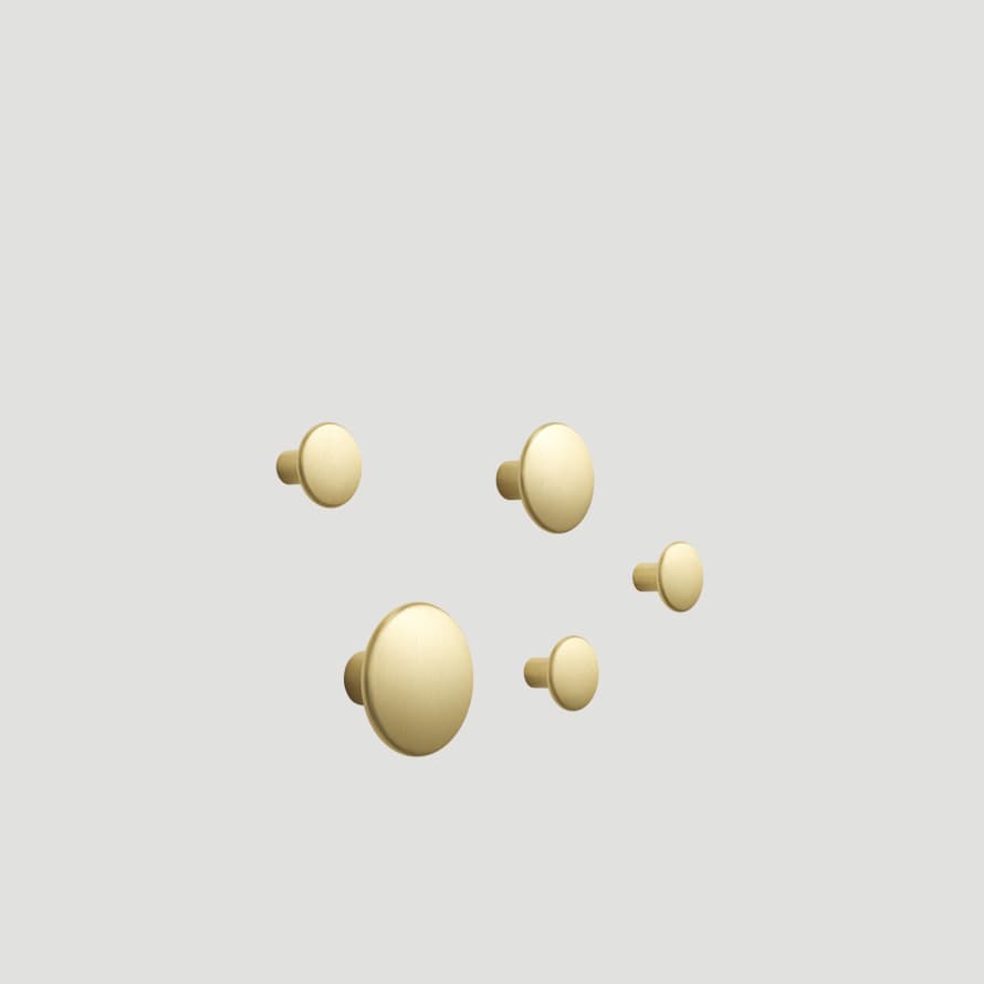 Muuto Brass Metal Dots (Pack of 5) Coat Hooks