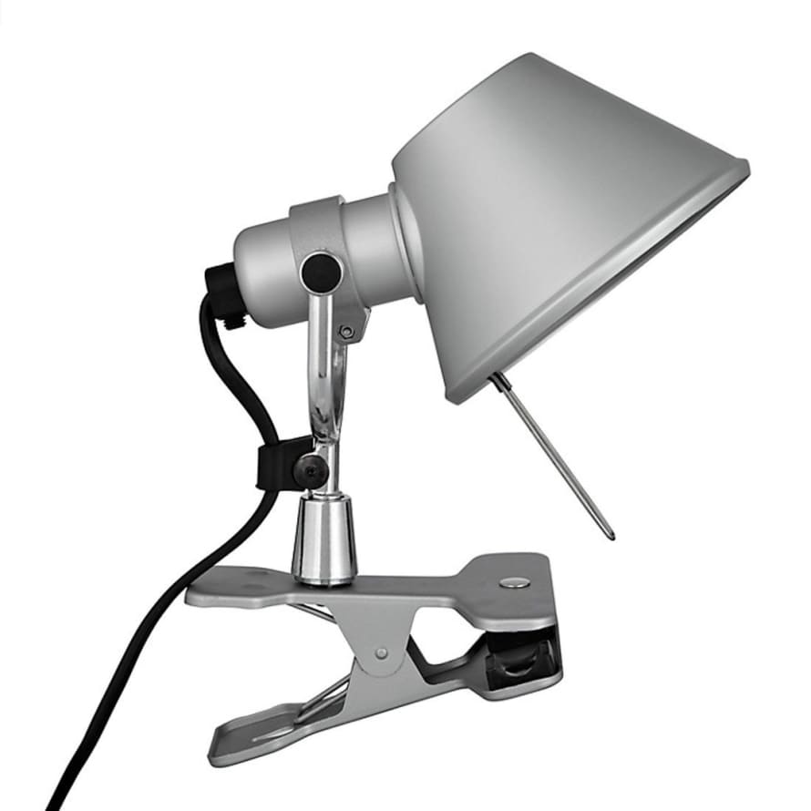 artemide Aluminium Tolomeo Micro Pinza Clip On Light