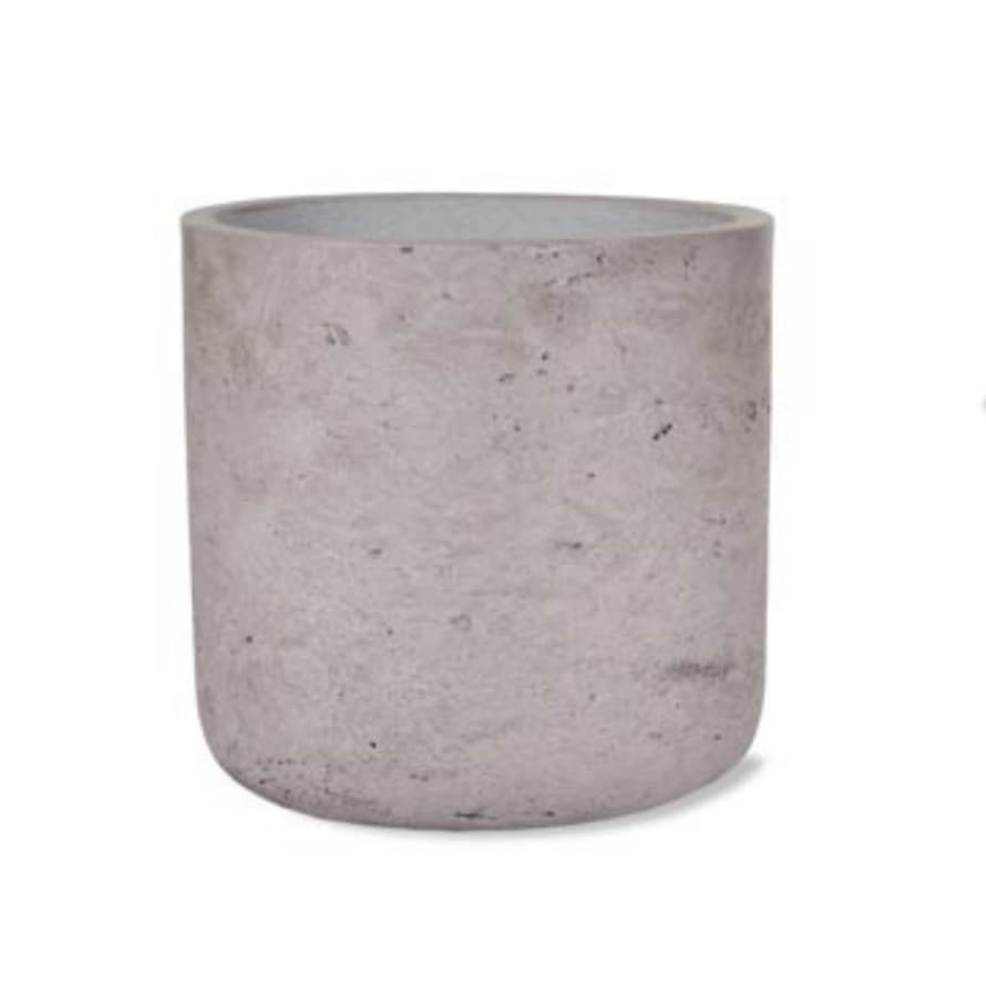 Garden Trading Small Grey Straight Cement Pot/Planter