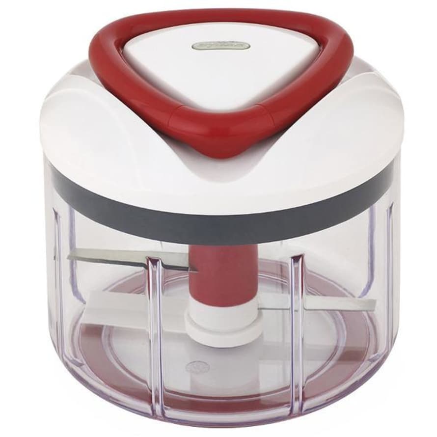 Zyliss White Grey And Red Easy Pull Food Processor