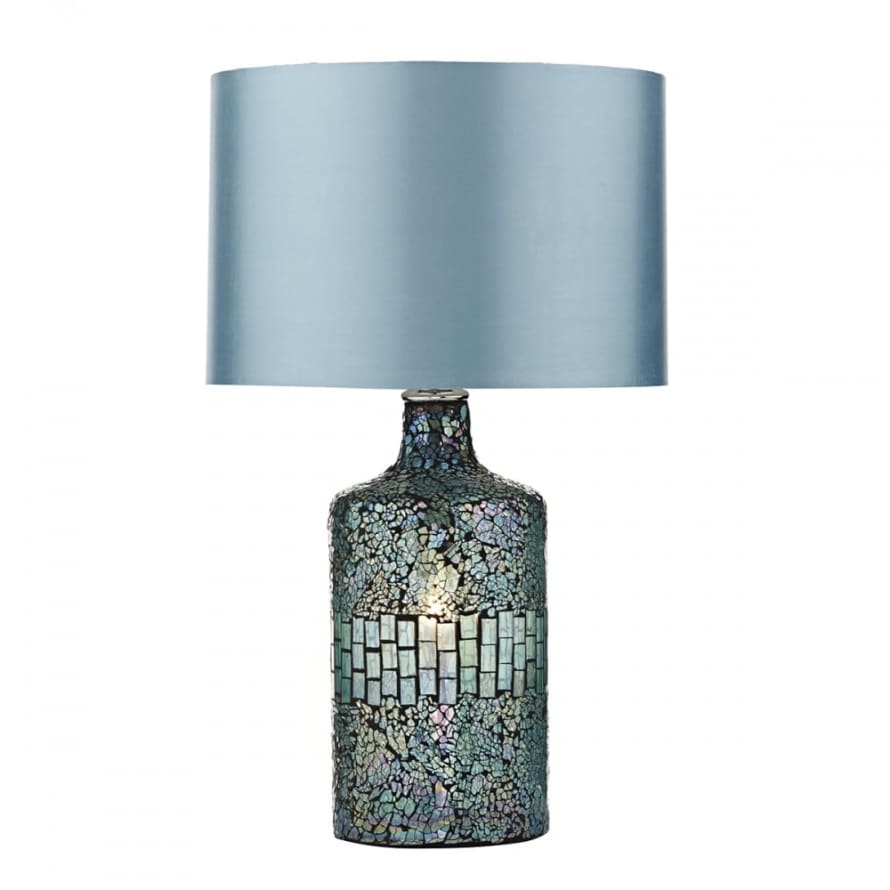 Där Lighting Blue Mosaic Guru Table Lamp 