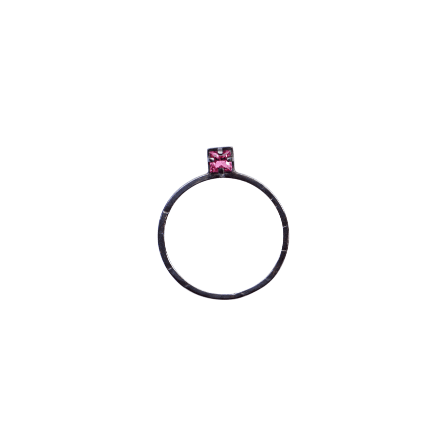 Blackbird Jewellery Shines Through The Darkness 3mm Pink Tourmaline Ring