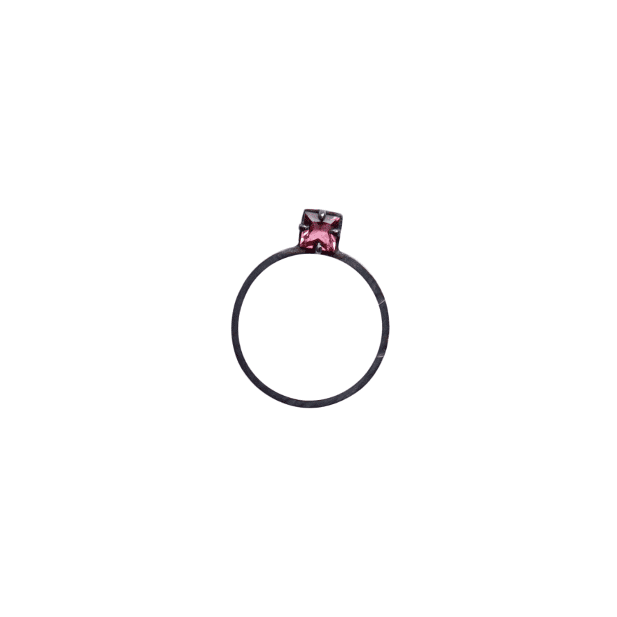 Blackbird Jewellery Shines Through The Darkness 4mm  Pink Tourmaline Ring