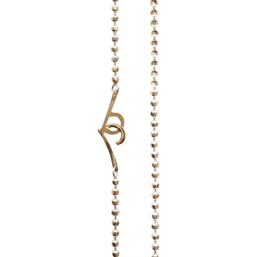 Blackbird Jewellery Small Ball Gold Plated Chain Necklace - 33 inch