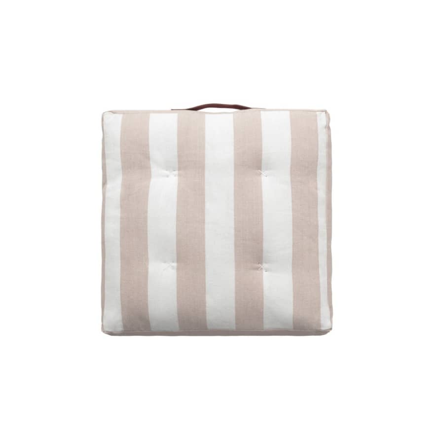 Scottie & Russell Powder Cotton Stripe Seat Cushion