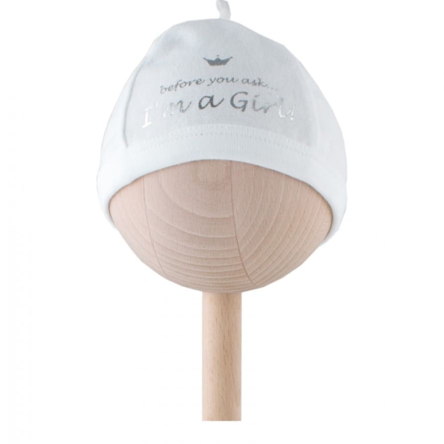 Bambam 'I am a Girl'  Newborn Baby Hat