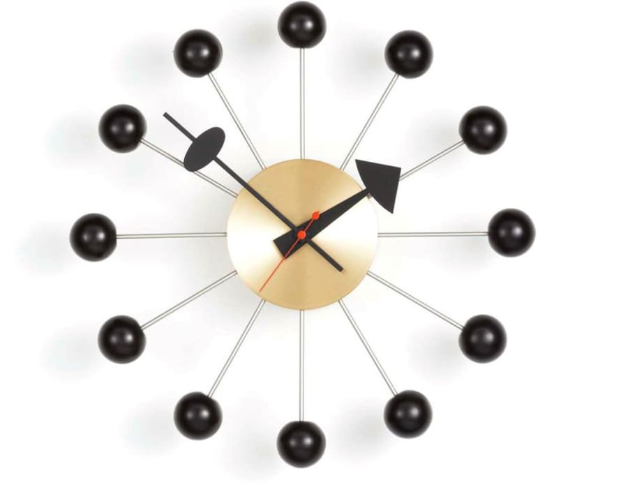 Vitra Black Brass Ball Clock EX-DISPLAY