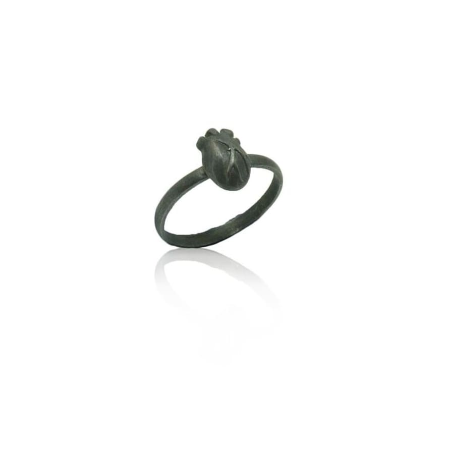 Window Dressing The Soul Oxidised Silver Anatomical Heart Ring 